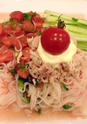 はちみつ♡マヨのサラダそうめん-レシピのメイン写真