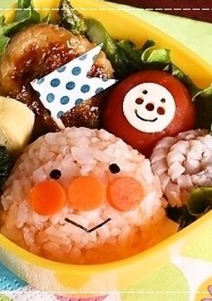キャラ弁飾り・プチトマトで＊アンパンマン-レシピのメイン写真