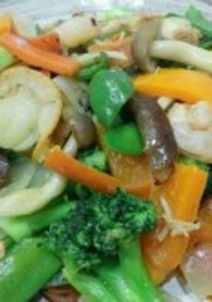 管理栄養士お勧め♪えびとホタテの野菜炒め-レシピのメイン写真