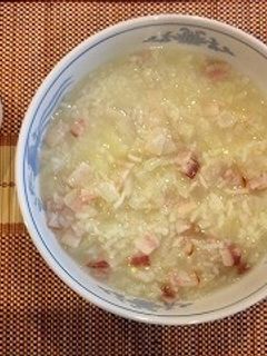 タマネギとベーコンの洋風粥-レシピのメイン写真