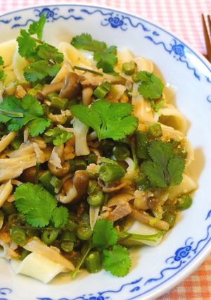 味噌味パスタ・・・中華風手作りパスタ-レシピのメイン写真