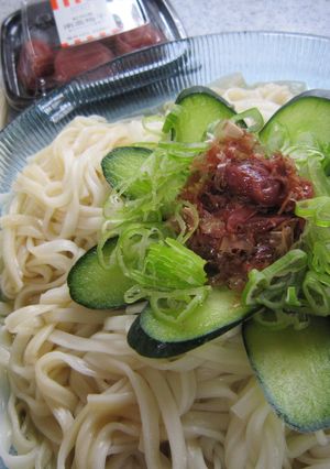 ローソンセレクトでうんめぇ～冷うどん-レシピのメイン写真