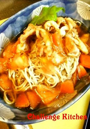 トマトとカリカリ豚no冷やしそば☆-レシピのメイン写真