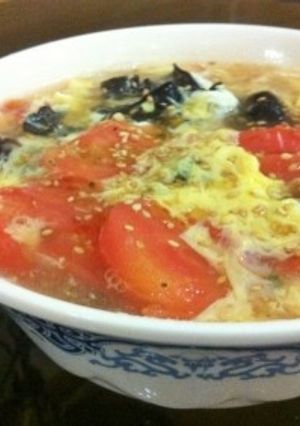 西紅柿鶏蛋湯麺（トマトと卵のラーメン）-レシピのメイン写真