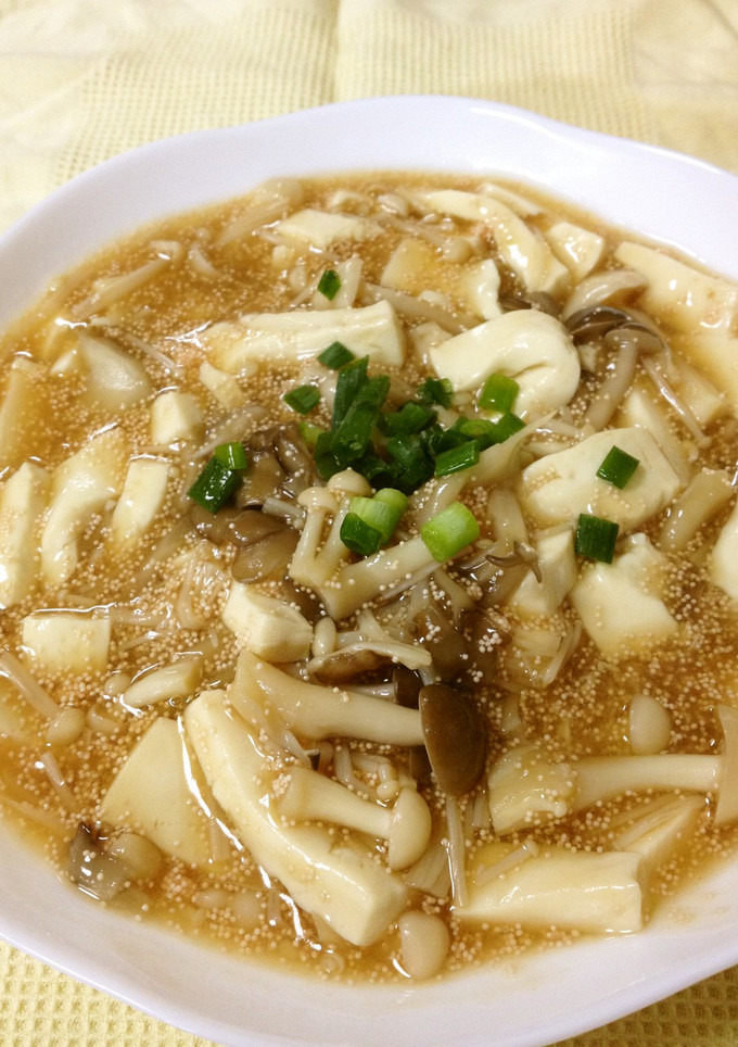 ５分で完成♪豆腐とキノコの明太とろとろ煮-レシピのメイン写真