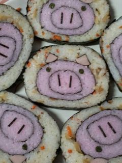 ブタさん☆巻き寿司-レシピのメイン写真