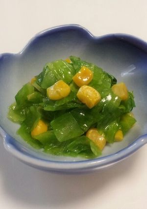 簡単1品◇コーンレタスのバター炒め-レシピのメイン写真