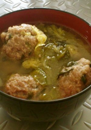 白菜と肉団子の塩スープ 簡単ﾚｼﾋﾟ-レシピのメイン写真