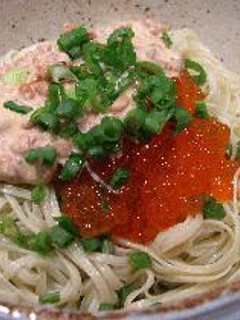 納豆いくらパスタ-レシピのメイン写真