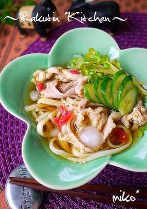 梅入り・ナンプラー香るカレー冷やしうどん-レシピのメイン写真