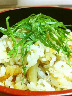 初夏の味!新しょうがと鯵の炊き込みごはん-レシピのメイン写真