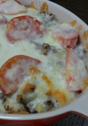 ミルクポテトとひき肉の重ねグラタン-レシピのメイン写真