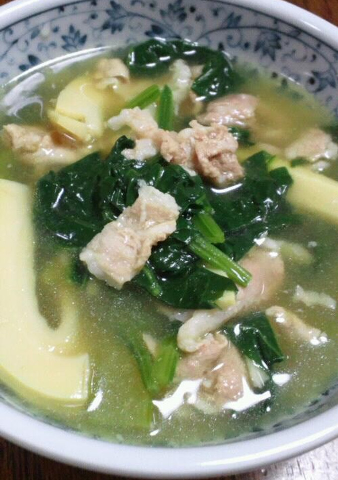 簡単！タケノコと豚肉の中華風スープ-レシピのメイン写真