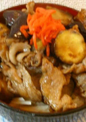 パパの炒めナス丼-レシピのメイン写真