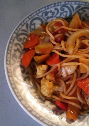 マリネとトマトソースのパスタ-レシピのメイン写真