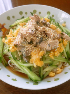 さば缶ときゅうりのシャキシャキかけうどん-レシピのメイン写真
