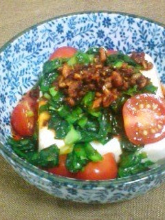 冷奴☆ニラとトマトとお豆腐のマリアージュ-レシピのメイン写真