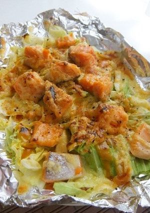 鮭とキャベツの味噌チーズ焼き-レシピのメイン写真