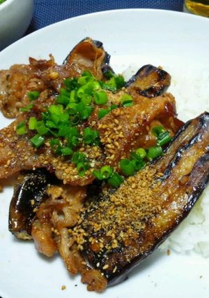 W生姜☆豚と茄子の生姜焼きド～ン(丼)-レシピのメイン写真