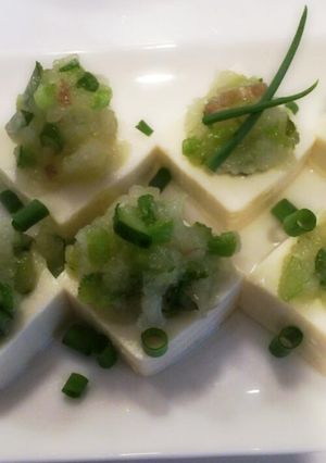 わさびと夏野菜のジュレ 豆腐に乗せて-レシピのメイン写真
