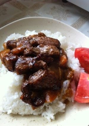 肉乗せカレー☆*:. .｡.:*☆-レシピのメイン写真