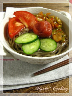 韓国冷麺風、冷やし梅そば-レシピのメイン写真