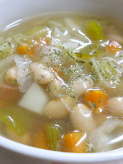 大豆と野菜たっぷりのコンソメスープ♪-レシピのメイン写真