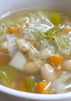 大豆と野菜たっぷりのコンソメスープ♪-レシピのメイン写真