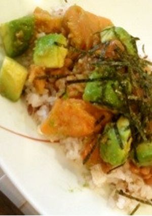 アボカドサーモン納豆丼-レシピのメイン写真