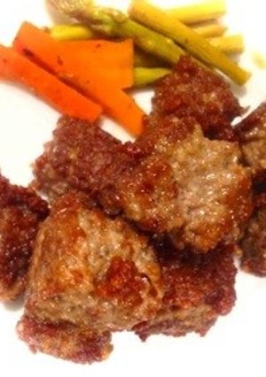 ひき肉でサイコロステーキ☆すてき-レシピのメイン写真