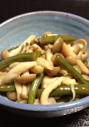しめじいんげん♪ポン酢で♪ぽぽん♪-レシピのメイン写真