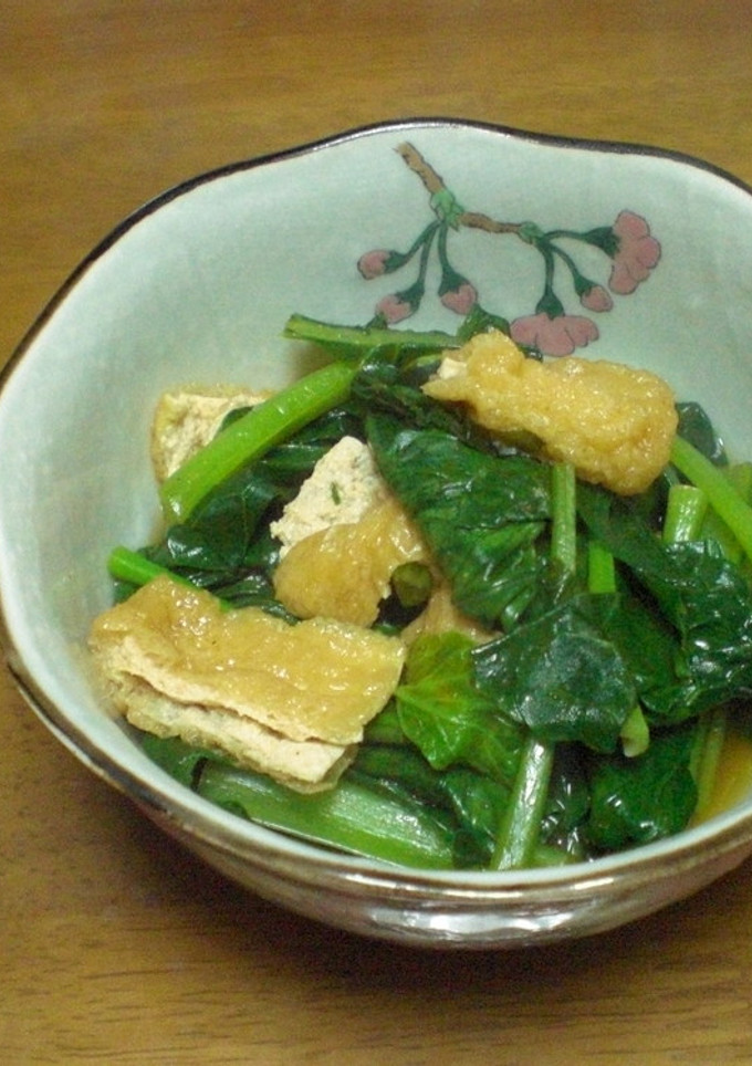 小松菜と油揚げの煮びたし-レシピのメイン写真