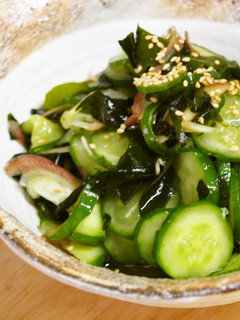 冥加と生姜が香る胡瓜とわかめの酢の物-レシピのメイン写真