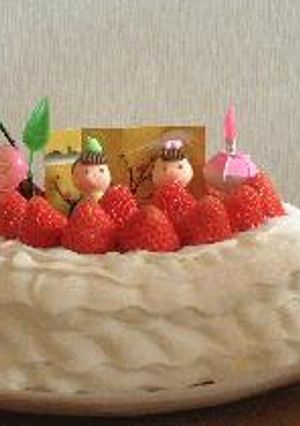 ひな祭りのフリフリケーキ-レシピのメイン写真