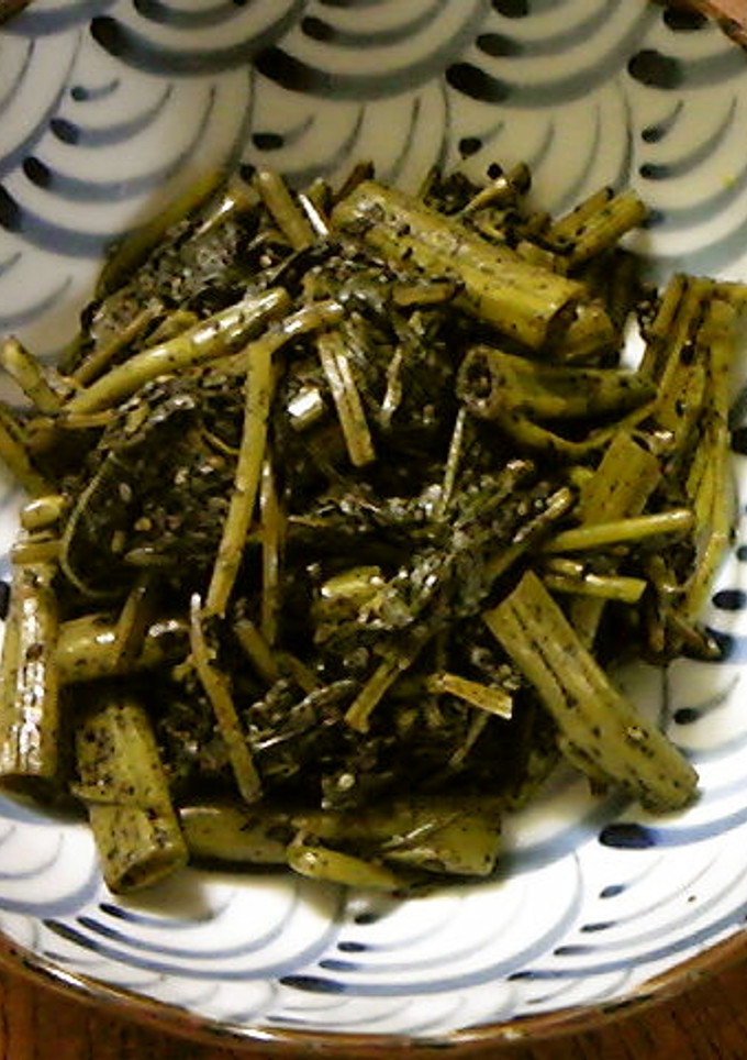 空心菜（くうしんさい）とすりごまの煮しめ-レシピのメイン写真