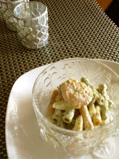 エビアボカドと卵の塩麹パスタサラダ①♪-レシピのメイン写真