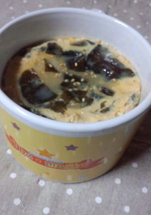 貧乏ちまみ☆あまったみそ汁で茶碗蒸し-レシピのメイン写真