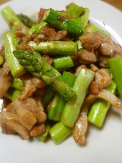 アスパラと鶏の甘辛炒め-レシピのメイン写真