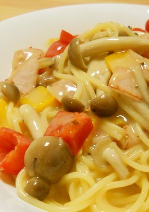 彩野菜のカルボナーラ-レシピのメイン写真