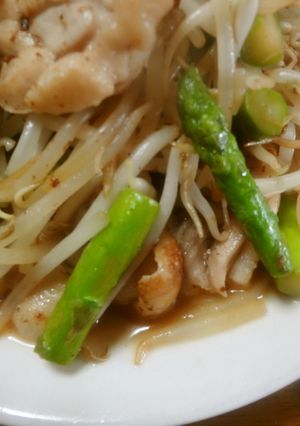 アスパラと鶏の中華風炒め-レシピのメイン写真