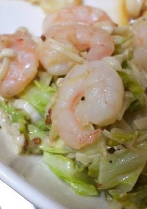 キャベツと海老の粒マスマヨ炒め-レシピのメイン写真