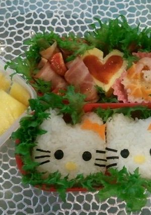 キャラ弁 ♪キティちゃん♪-レシピのメイン写真