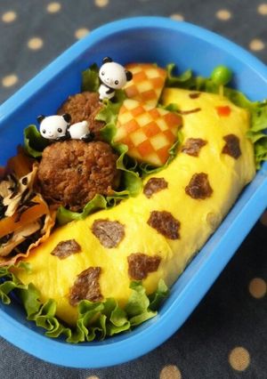 ＊キャラ弁＊キリンさんのオムライス弁当-レシピのメイン写真