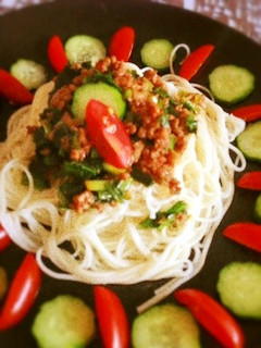 汁なし担々麺(ソーメン)-レシピのメイン写真
