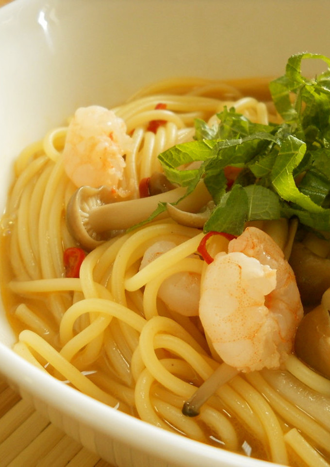 小エビとしめじの和風パスタ-レシピのメイン写真