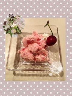 簡単材料3つ混ぜるだけ苺アイスクリーム❤-レシピのメイン写真