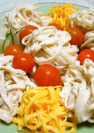 梅しそマヨドレのうどんサラダ-レシピのメイン写真