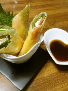 もぅ夢中♪シソトマチーズのやみつき春巻☆-レシピのメイン写真