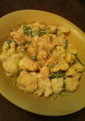 カリフラワーと水菜の明太マヨ和え♪-レシピのメイン写真
