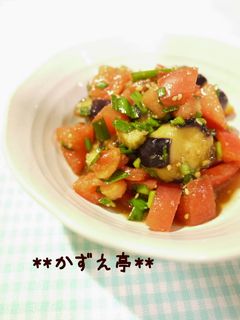 夏~!✿冷やしナスのにらとまゴマ和え✿-レシピのメイン写真